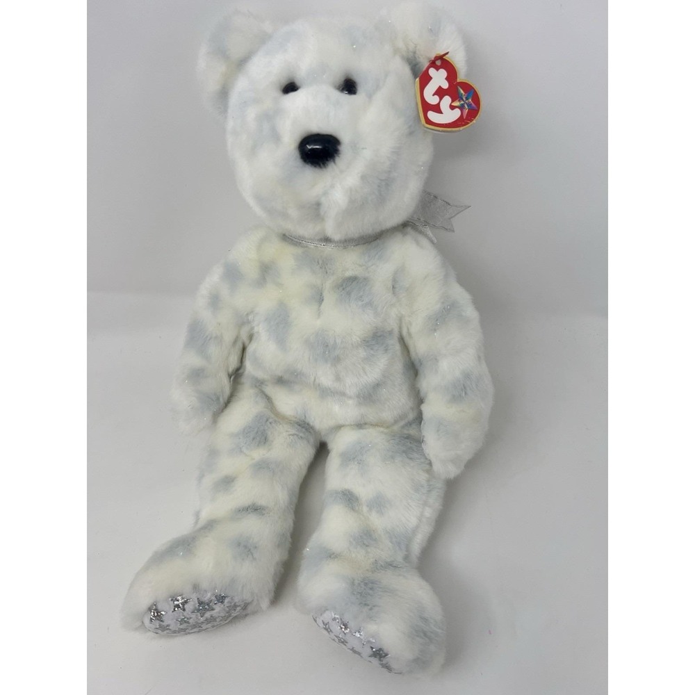 TY Beanie Buddy - BEGINNING BEAR (14 inch) - Creased Tag Stuffed Animal Toy